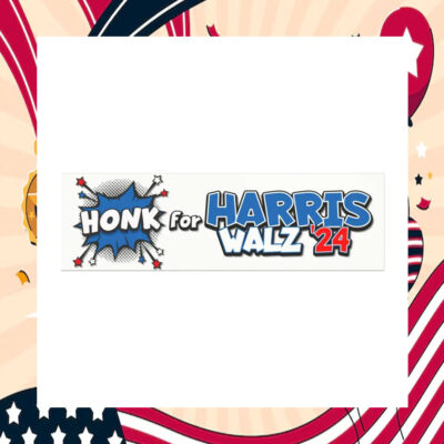 Honk For Harris Walz 24 Election Car Magnet