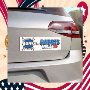 Honk For Harris Walz 24 Election Car Magnet