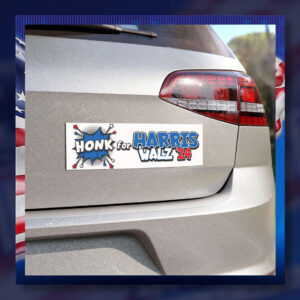 Honk For Harris Walz 24 President Car Magnet