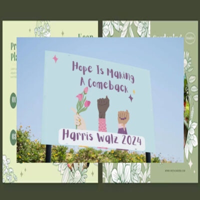 Hope Has Made a Comeback Harris Walz 2024 Plastic Yard Sign