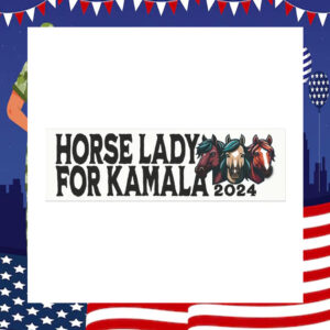 Horse Lady For Kamala Harris 2024 Car Magnet
