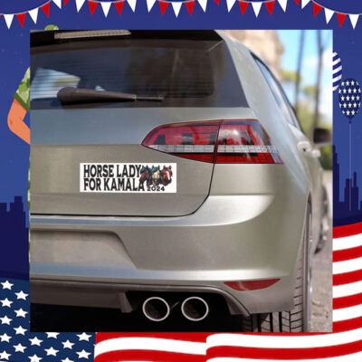 Horse Lady For Kamala Harris 2024 Car Magnet