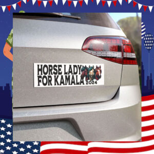 Horse Lady For Kamala Harris 2024 Car Magnet