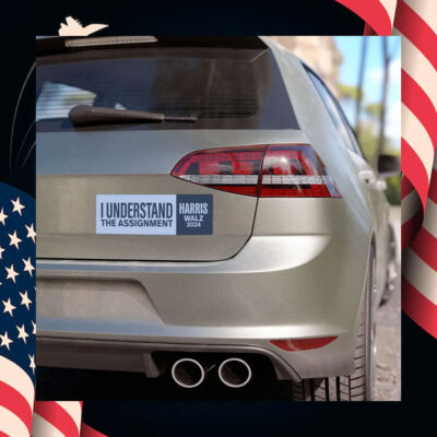 I Understand The Assignment Harris Walz 2024 Car Magnet