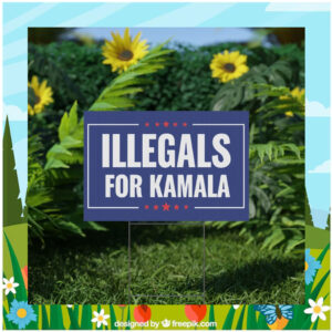 Illegals For Kamala 2024 Yard Sign