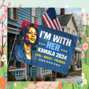 I'm With Her Kamala 2024 Loyal Honest Prepared Flag