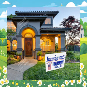 Immigrants For Harris Walz Yard Sign