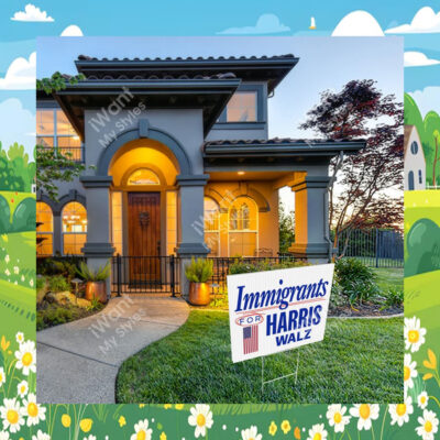 Immigrants For Harris Walz Yard Sign