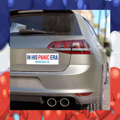 In His Panic Era Harris Walz 24 Car Magnet