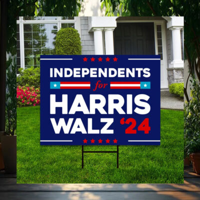 Independents For Harris Walz 24 Yard Sign