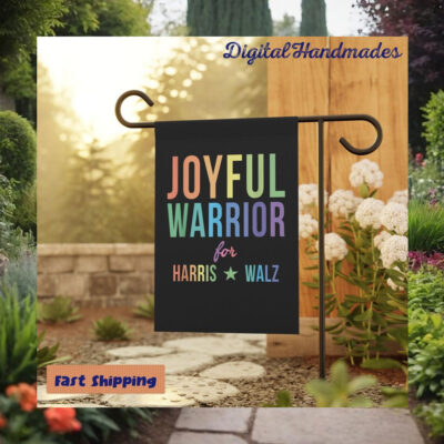 Joyful Warrior For Harris Walz 24 Flag