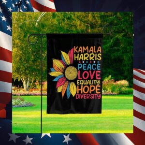 Kalama Harris Peace Love Equality Hope Diversity Flag