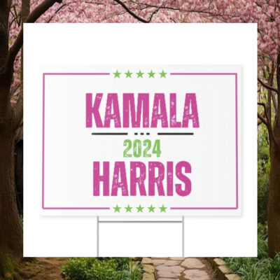 Kamala 2024 Harris Plastic Yard Sign