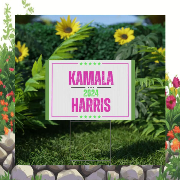 Kamala 2024 Harris Walz Yard Sign