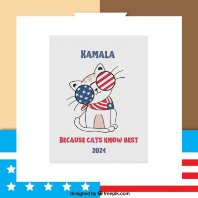 Kamala Because Cats Know Best 2024 Flags