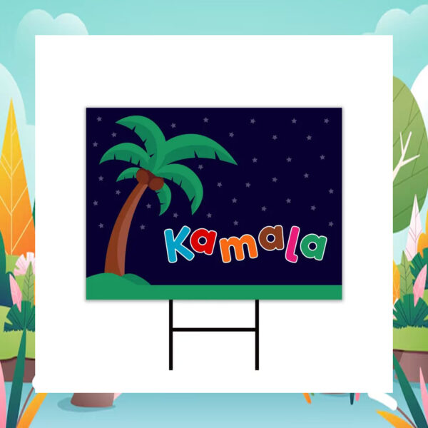 Kamala Coconut Tree Yard Sign