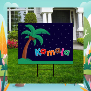 Kamala Coconut Tree Yard Sign
