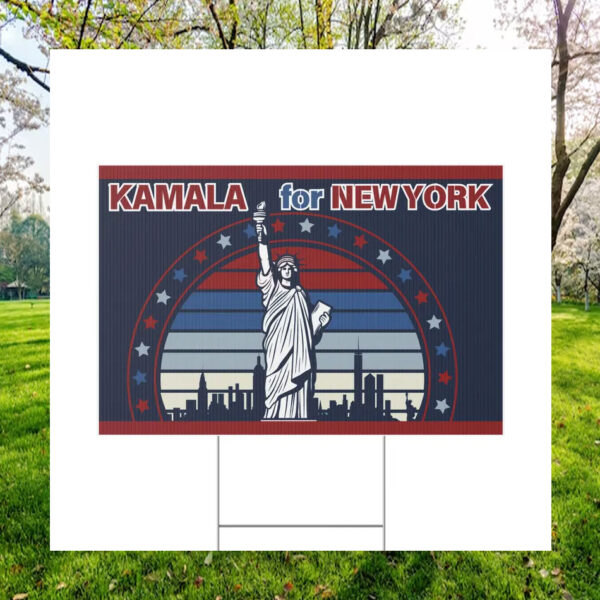 Kamala For New York Plastic Yard Sign
