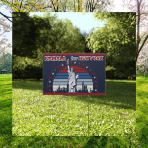 Kamala For New York Plastic Yard Sign