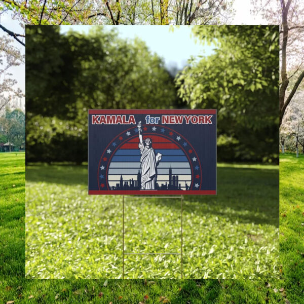 Kamala For New York Plastic Yard Sign