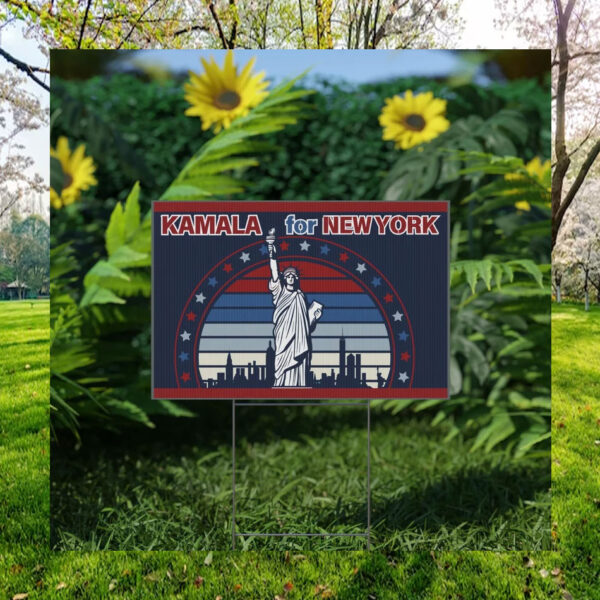 Kamala For New York Plastic Yard Sign