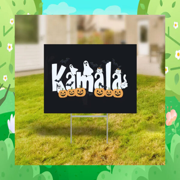 Kamala Halloween Spooky Yard Sign