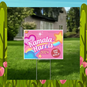 Kamala Harris 2024 And Tim Walz Yard Sign