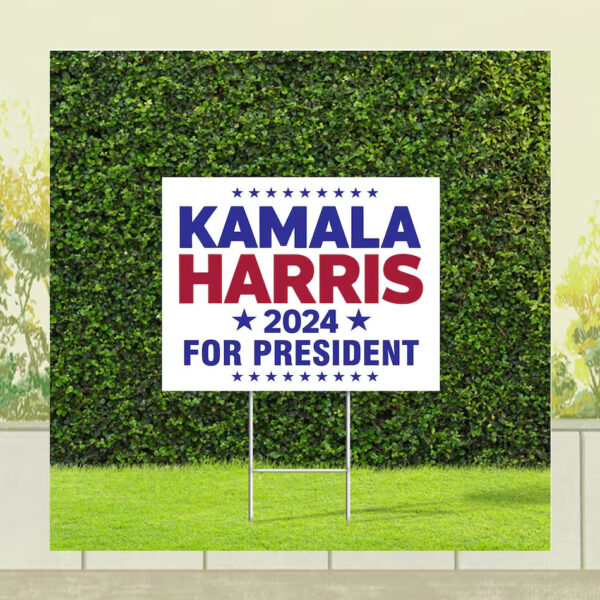 Kamala Harris 2024 For President Political Yard Sign