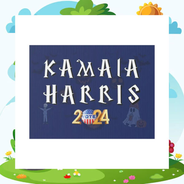 Kamala Harris 2024 Hallowen Spooky Yard Sign