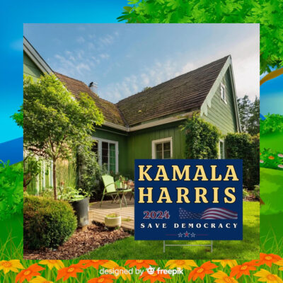Kamala Harris 2024 Save Democracy Yard Signs