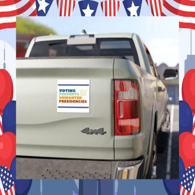 Kamala Harris 2024 Voting Prevents Unwanted Presidencies Car Magnets