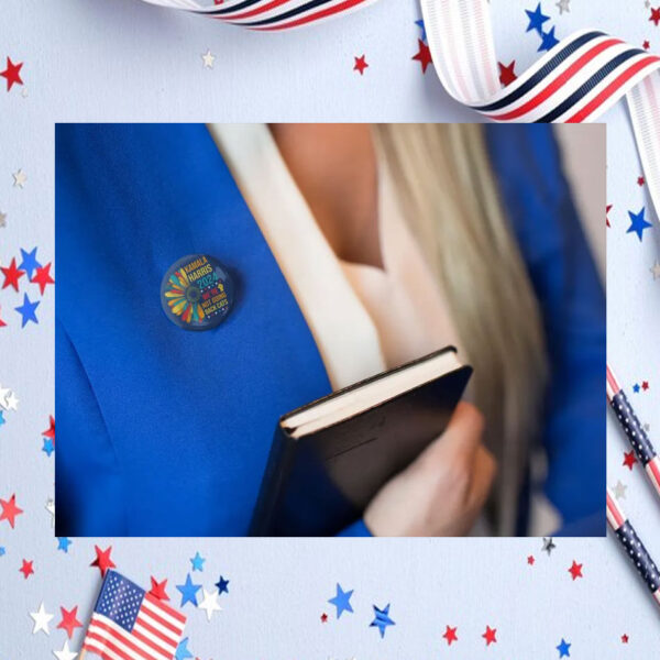 Kamala Harris 2024 We're Not Going Back Cats Button