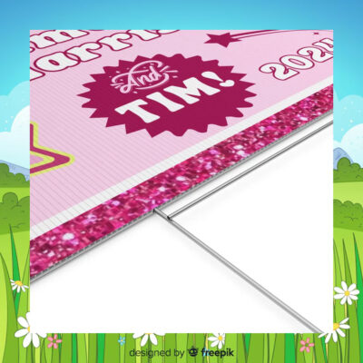 Kamala Harris And Tim 2024 Pink Yard Sign