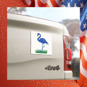 Kamala Harris Blue Flamingo Car Magnet