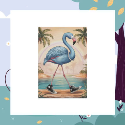 Kamala Harris Blue Flamingo Garden Flags