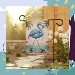 Kamala Harris Blue Flamingo Garden Flags