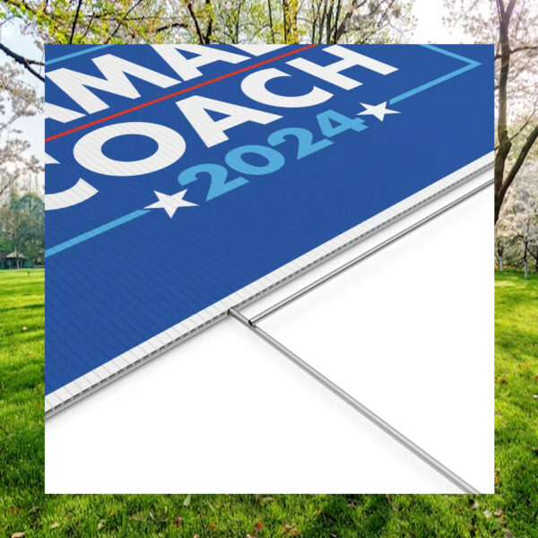 Kamala Harris Coach Walz 2024 Plastic Yard Sign