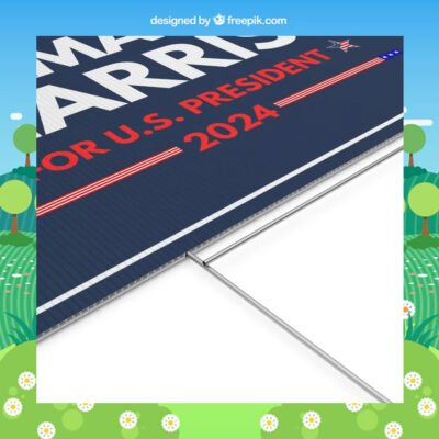 Kamala Harris For U.S. President 2024 Plastic Yard Sign