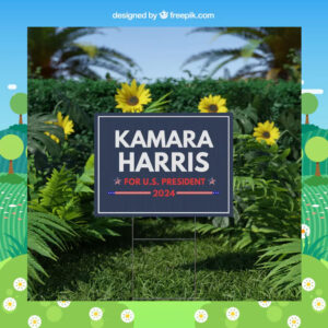 Kamala Harris For U.S. President 2024 Plastic Yard Sign