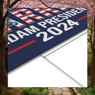 Kamala Harris Madam President 2024 Plastic Yard Sign
