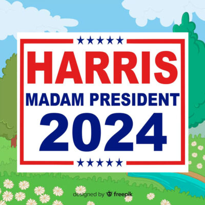 Kamala Harris Madam President 2024 Political Yard Sign