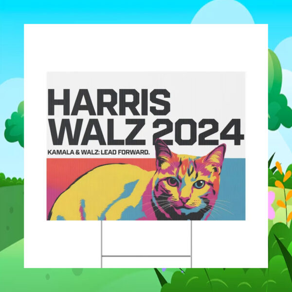 Kamala & Walz: Lead Forward Harris Walz 2024 Yard Sign