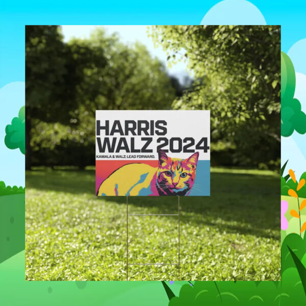 Kamala & Walz: Lead Forward Harris Walz 2024 Yard Sign