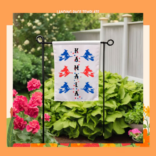 Kamala Witch Halloween Garden Flags