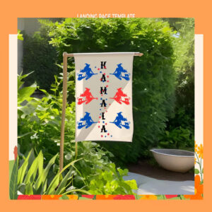 Kamala Witch Halloween Garden Flags