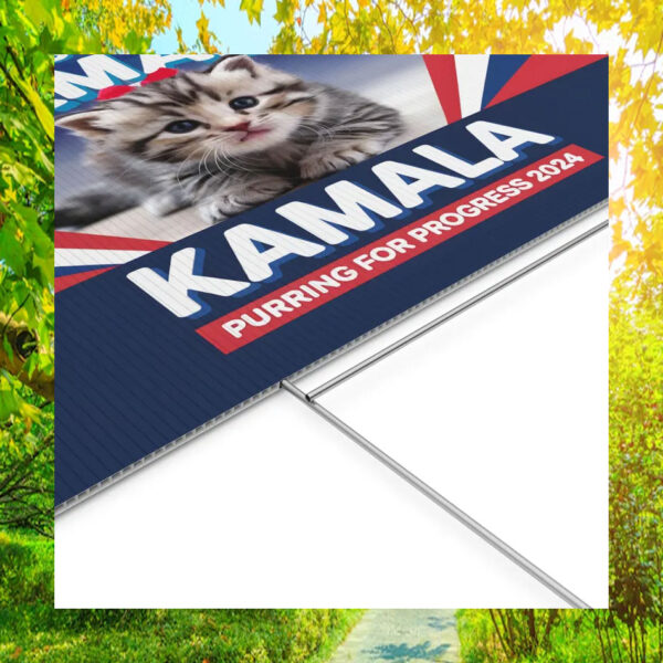 Kittens Approve Kamala Purring For Progress 2024 Yard Signs