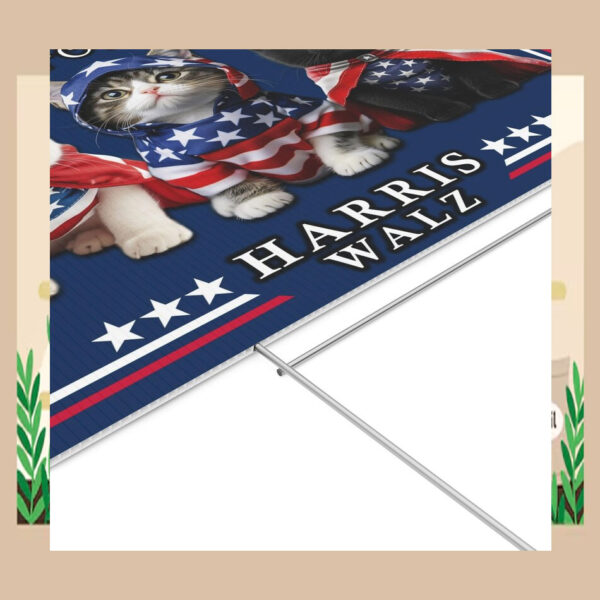 Kittens For Kamala Harris Walz 2024 Yard Signs