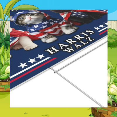Kittens For Kamala Harris Walz Yard Sign