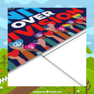 LGBTQ Harris Walz Unity Over Division 2024 Yard Sign