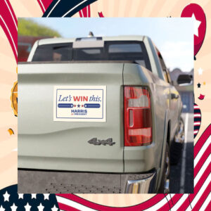 Let's Win This. Harris For President 2024 Car Magnet